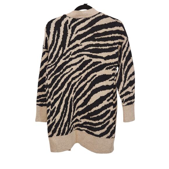 Sincerely Jules Animal Print Cardigan Sweater, size XS Zebra Print - Picture 2 of 9
